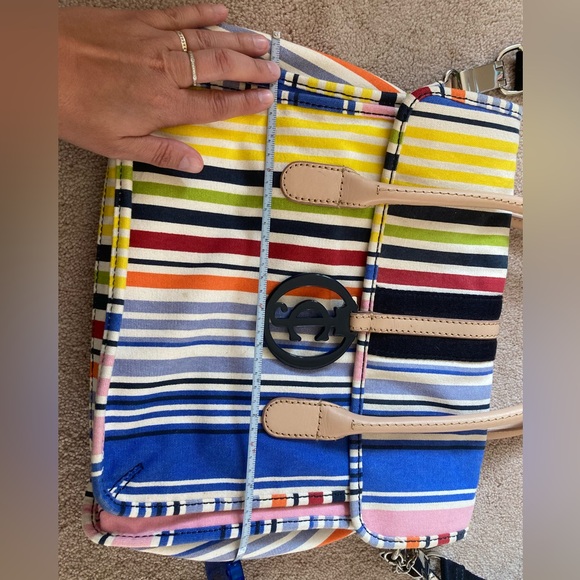 Like New Juicy Couture, Messenger Carrying Bag Purse, Rainbow Stripe - Picture 10 of 11